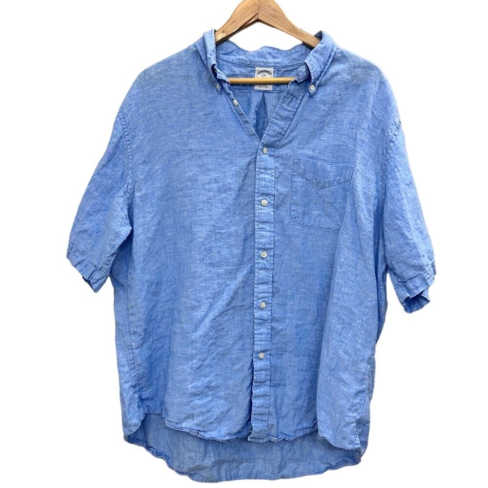 Brooks Brothers Regent 1818 100% Linen short sleeve men's size XXL